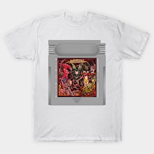 Satan Worshipping Doom Game Cartridge T-Shirt